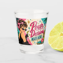 Pour Decisions Made Here Retro 1950s Cocktail