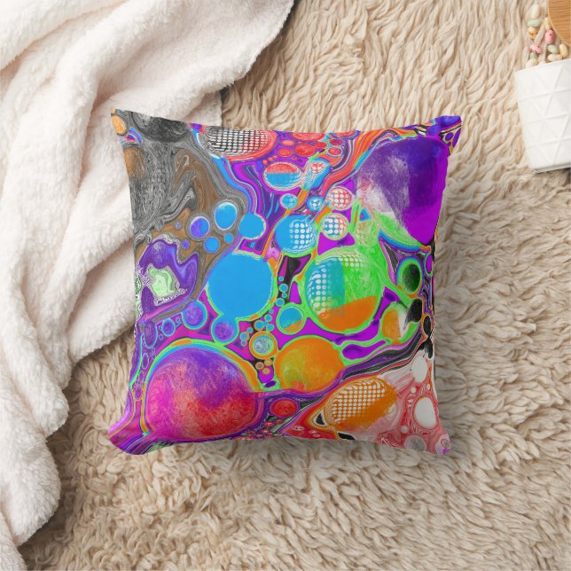 Pour Paint Effect Digital Art Cushion (Blanket)