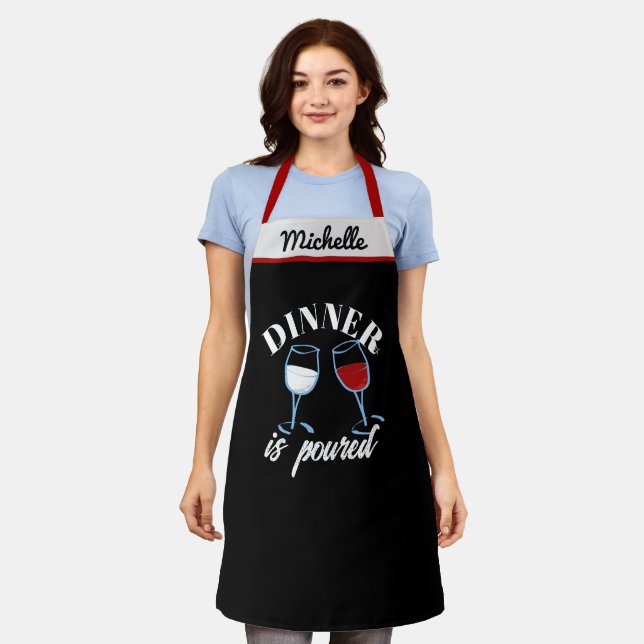 Pour Some Fun Personalised Hostess Gift Apron (Worn)