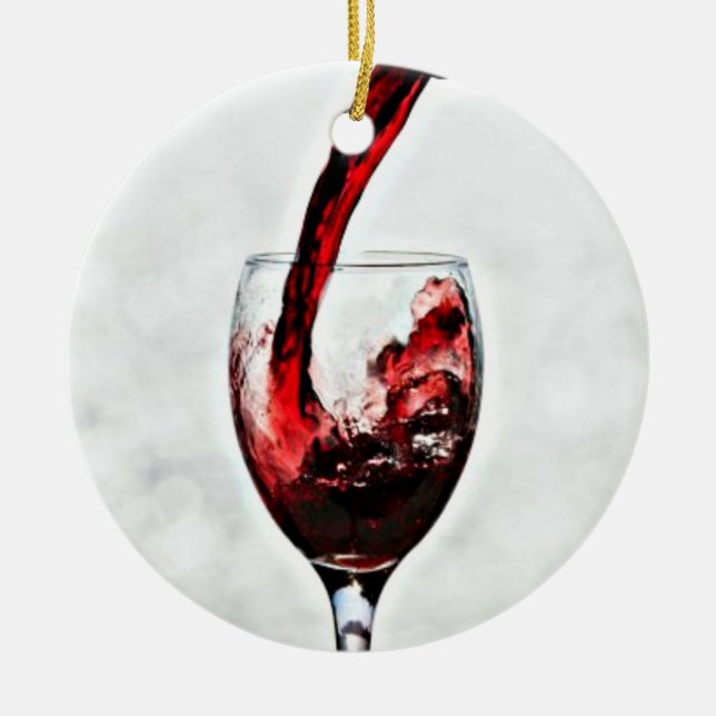 **POUR THAT WINE** CHRISTMAS ORNAMENT (Front)