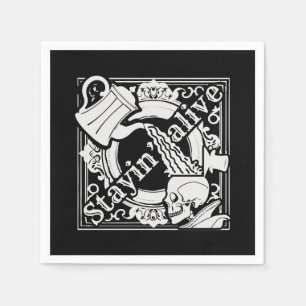 Pour the coffee in! white napkin
