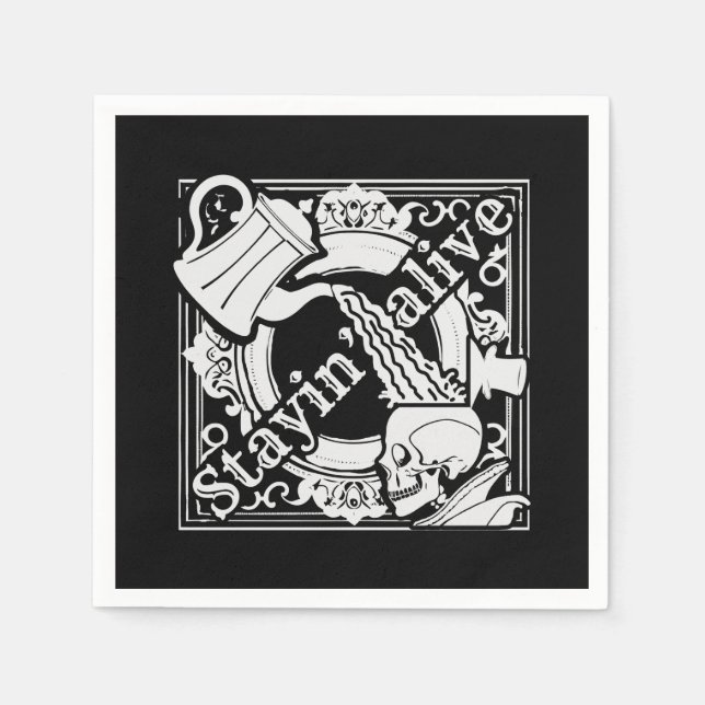 Pour the coffee in! white napkin (Front)