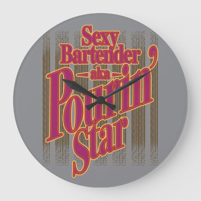 Pourin' Star Large Clock (Front)