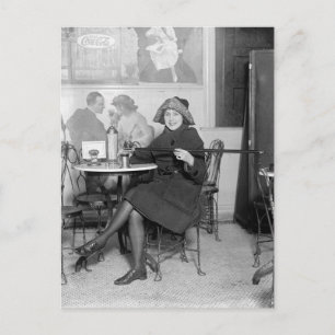 Pouring a Drink from a Hidden Flask, 1922 Postcard