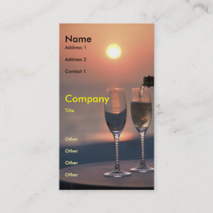 Pouring at Sunset Business Card