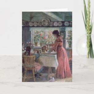 Pouring the Morning Coffee, 1906 Card