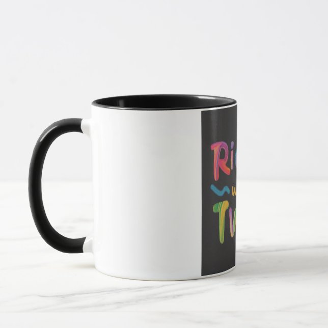 Pouring Wealth, One Sip at a Time Mug (Left)