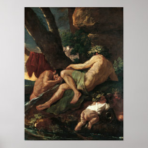Poussin - Midas Washing At The Source Of The Pact… Poster