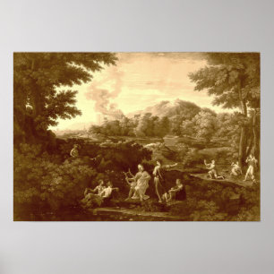 Poussin - Orpheus And Eurydice Poster