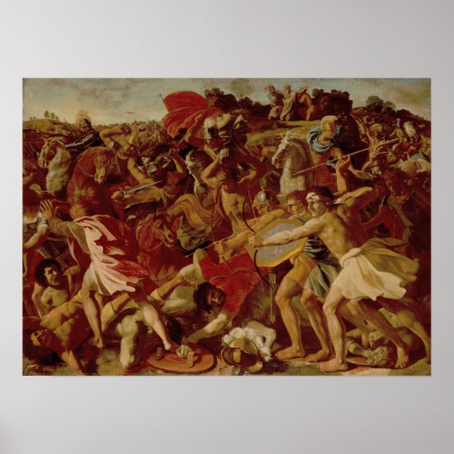 Poussin - The Victory Of Joshua Over The Amalekit… Poster (Front)