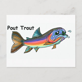 Pout Trout Postcard