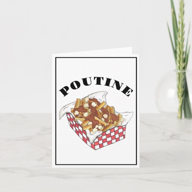 Poutine Quebec Canada Canadian Food French Fries  Card (Front)