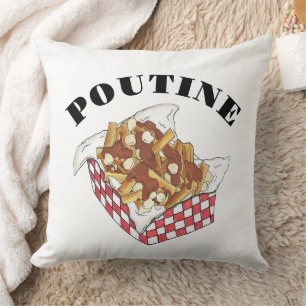 Poutine Quebec Canada Canadian Food French Fries  Cushion
