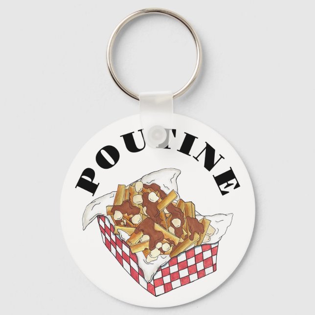 Poutine Quebec Canada Canadian Food French Fries  Key Ring (Front)