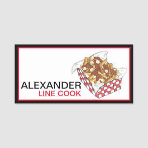 Poutine Quebec Canada Canadian Food French Fries Name Tag