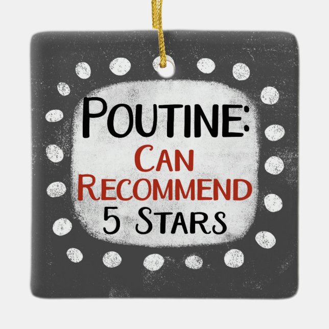 Poutine Review 5 Stars Ornament (Front)