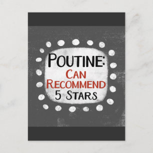 Poutine Review 5 Stars Postcard