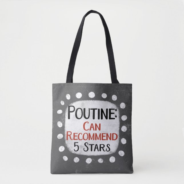 Poutine Review 5 Stars Tote Bag (Front)