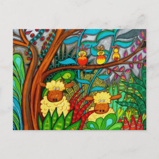 Pouting bird postcard