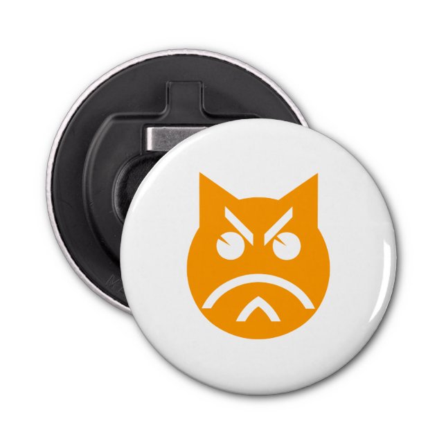 Pouting Emoji Cat Bottle Opener (Front)