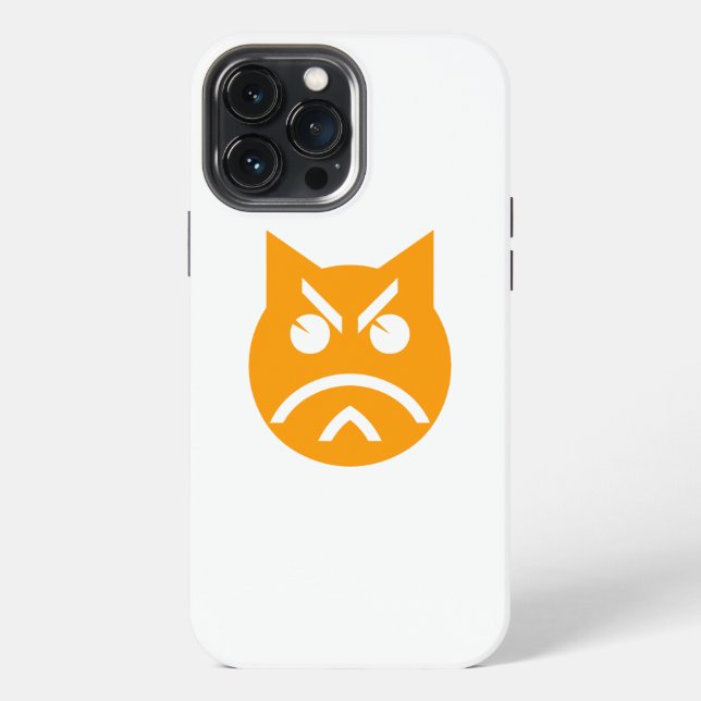 Pouting Emoji Cat iPhone Case (Back)