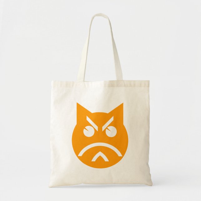 Pouting Emoji Cat Tote Bag (Front)
