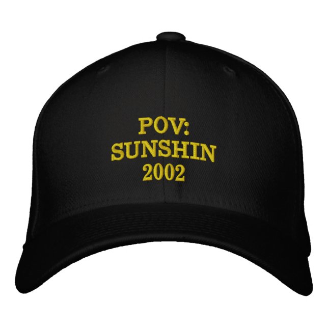 POV SUNSHIN 2002 Embroidered Black  Hat (Front)