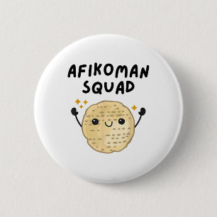 Pover Afikoman Squad Cute Pesach Toddler Kids 6 Cm Round Badge