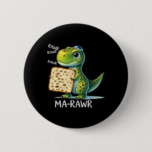 Pover Maror Ma-roar Dinosaur Funny Pesach Toddler  6 Cm Round Badge
