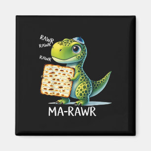 Pover Maror Ma-roar Dinosaur Funny Pesach Toddler Magnet
