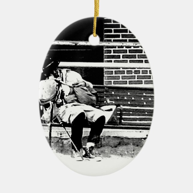 Poverty Ceramic Tree Decoration (Front)