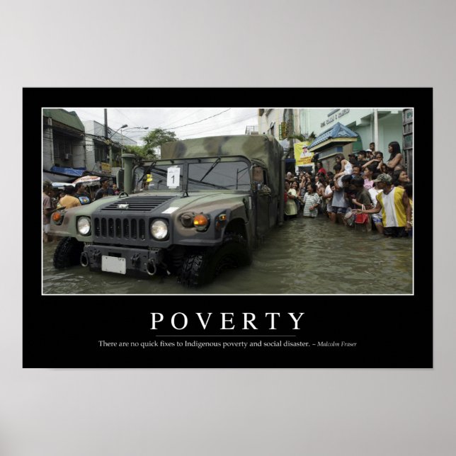 Poverty: Inspirational Quote 1 Poster (Front)