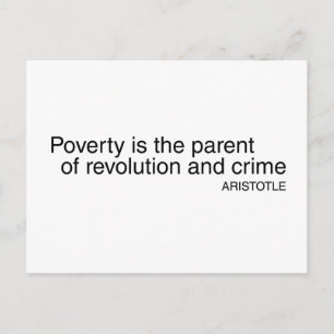 Poverty Is The Parent Postcard