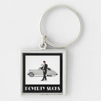 Poverty Sucks - Wealthy Billionaire Motivational Key Ring