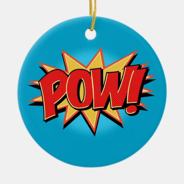 Pow! Ceramic Tree Decoration (Front)