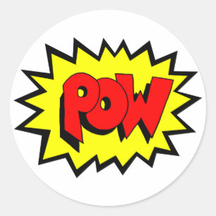 POW - Comic Book Pop Art Classic Round Sticker