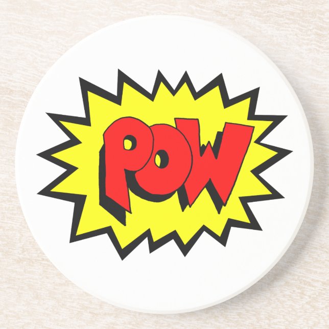 POW - Comic Book Pop Art Coaster (Front)