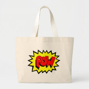 POW - Comic Book Pop Art Large Tote Bag