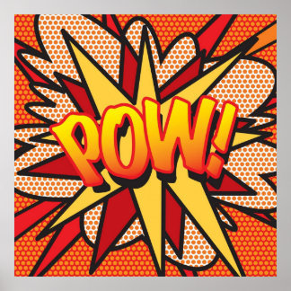 POW Comic Book Pop Art Trendy Fun Poster