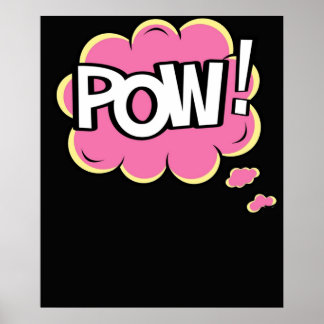 POW Comic Cartoon Bubble Speech Gift Poster
