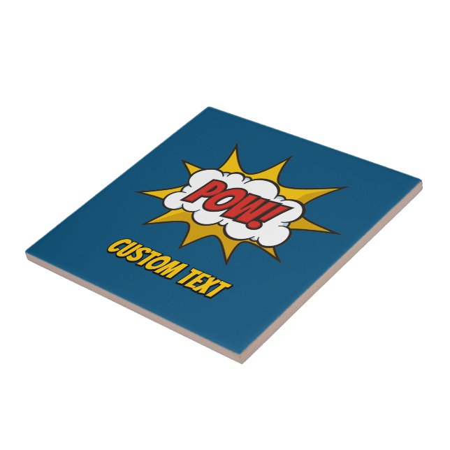Pow Comic Sound Effect Ceramic Tile (Side)