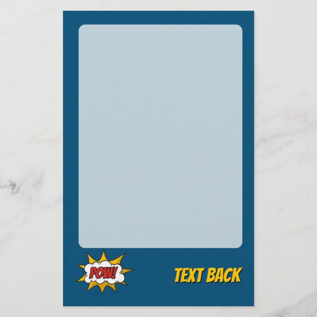 Pow Comic Sound Effect Flyer (Back)