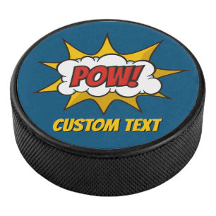 Pow Comic Sound Effect Hockey Puck