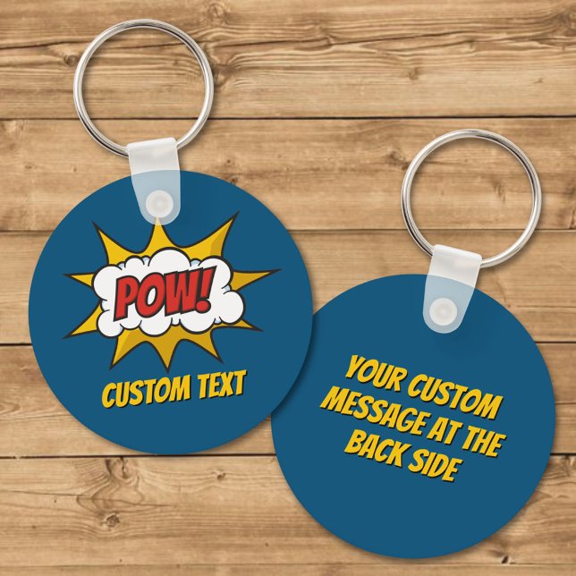 Pow Comic Sound Effect Keychain (Creator Uploaded)
