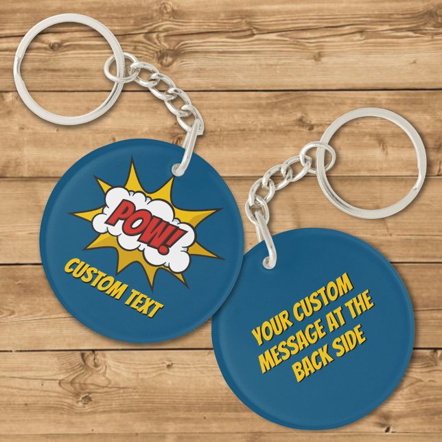 Pow Comic Sound Effect Keychain (Creator Uploaded)