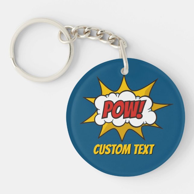 Pow Comic Sound Effect Keychain (Front)