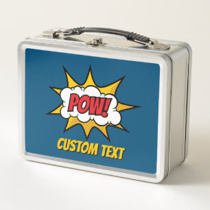 Pow Comic Sound Effect Metal Lunch Box