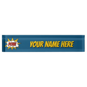 Pow Comic Sound Effect Nameplate