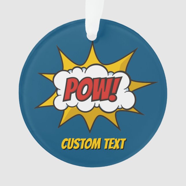 Pow Comic Sound Effect Ornament (Front)