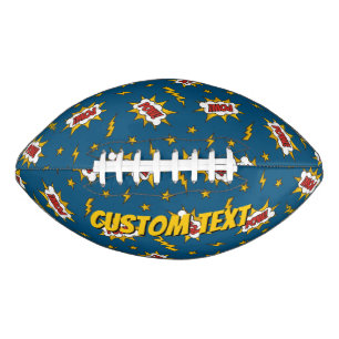 Pow Comic Sound Effect Pattern Football
